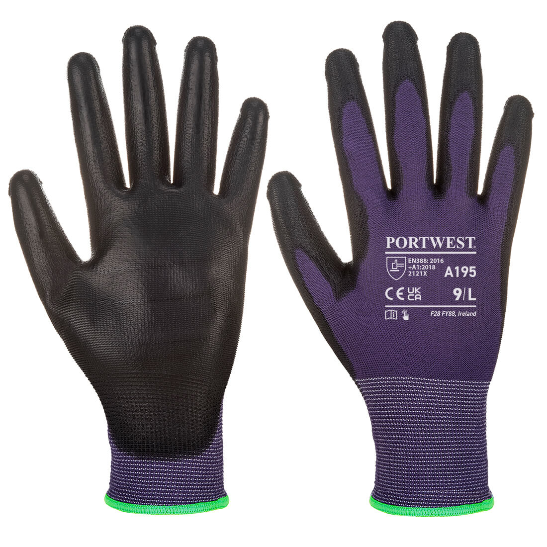 PU Touchscreen Glove A195 Velikost: L, Barva: Purple/Black