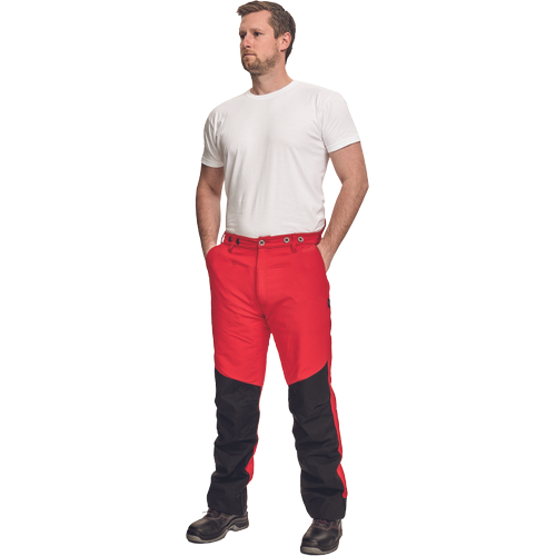 SIP 1XSP Chainsaw kalhoty Velikost: XL, Barva: červená/černá