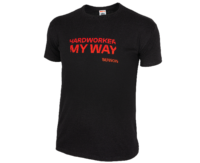 HARDWORKER T-Shirt black Velikost: 2XL 56