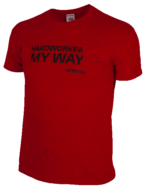 HARDWORKER T-Shirt red/black Velikost: M 50
