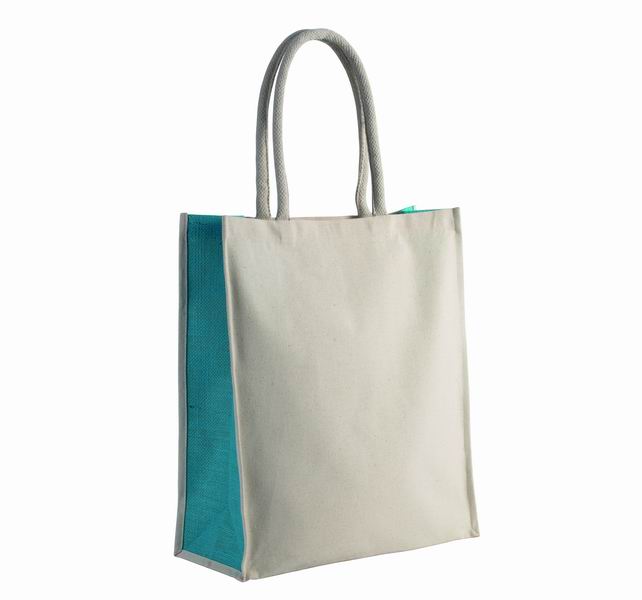 Nákupní taška Tote Bag Velikost: uni, Barva: Natural/Turquoise, Rozměr: 36/42