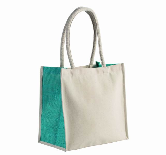 Nákupní taška Tote Bag Velikost: uni, Barva: Natural/Turquoise, Rozměr: 30/30