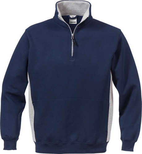 Mikina s krátkým zipem Acode 1705 DF Velikost: XL, Barva: Navy/Grey