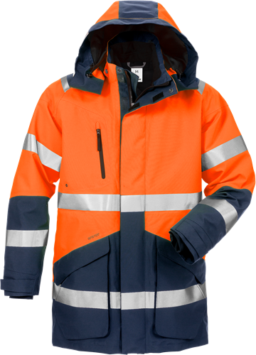 Výstražná zimní parka GORE-TEX® tř. 3 4989 GXB Velikost: XS, Barva: Hi-Vis Orange/Navy