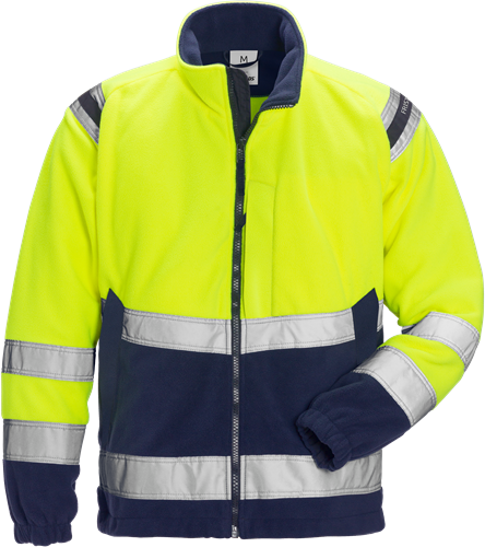 Výstražná fleecová bunda třída 3 4041 FE Velikost: M, Barva: Hi-Vis Yellow/Navy