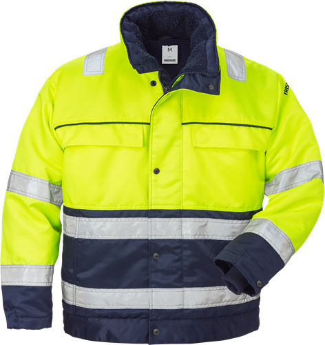 Výstražná zimní bunda třída 3 444 PP Velikost: S, Barva: Hi-Vis Yellow/Navy