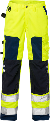 Výstražné kalhoty dámské tř. 2 2135 PLU Velikost: 38, Barva: Hi-Vis Yellow/Navy