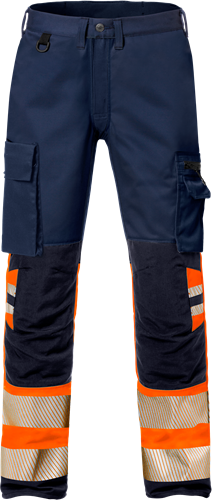 Výstražné strečové kalhoty tř. 1 2705 PLU Velikost: D100, Barva: Hi-Vis Orange/Navy