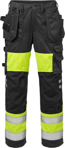 Výstražné řemeslnické kalhoty dámské tř. 1 2129 PLU Velikost: 40, Barva: Hi-Vis Yellow/Black