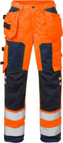 Výstražné řemeslnické kalhoty dámské tř. 2 2125 PLU Velikost: 40, Barva: Hi-Vis Orange/Navy