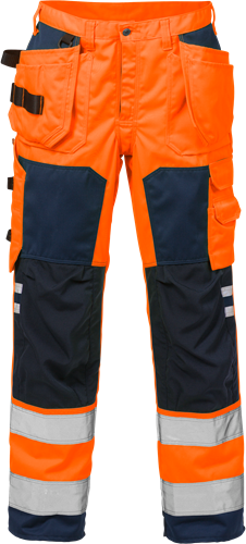 Výstražné řemeslnické kalhoty tř. 2 2025 PLU Velikost: D100, Barva: Hi-Vis Orange/Navy