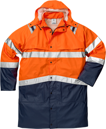 Výstražný plášť do deště třída 3 4634 RS Velikost: S, Barva: Hi-Vis Orange/Navy
