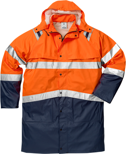 Výstražný plášť do deště třída 3 4634 RS Velikost: M, Barva: Hi-Vis Orange/Navy