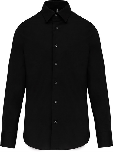 Pánská strečová košile s dlouhým rukávem Velikost: 3XL, Barva: black, Rozměr: 86,30/66
