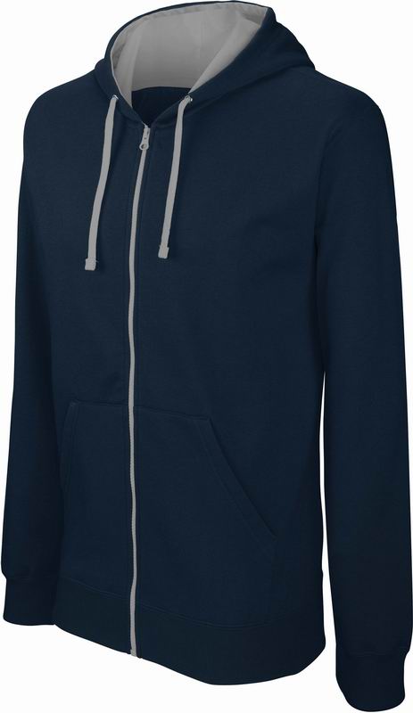 Pánská mikina s kontrastní kapucí Contrast Hooded Sweatshirt Velikost: XXL, Barva: navy/fine grey, Rozměr: 77,50/64