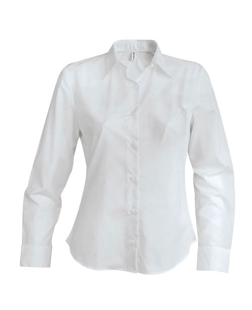 Dámská košile s dlouhým rukávem v nežehlivé úpravě Velikost: XXL, Barva: white, Rozměr: 72,65/59