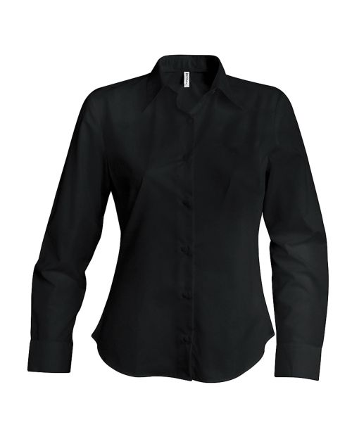 Dámská košile s dlouhým rukávem v nežehlivé úpravě Velikost: 3XL, Barva: black, Rozměr: 74,55/62
