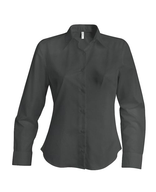 Dámská košile s dlouhým rukávem v nežehlivé úpravě Velikost: 4XL, Barva: Zinc, Rozměr: 76,50/65