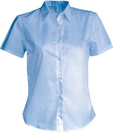 Dámská košile s krátkým rukávem v nežehlivé úpravě Velikost: 3XL, Barva: Bright Sky, Rozměr: 74,55/62