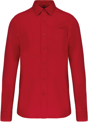 Pánská košile s dlouhým rukávem Velikost: M, Barva: Classic Red, Rozměr: 76,50/57