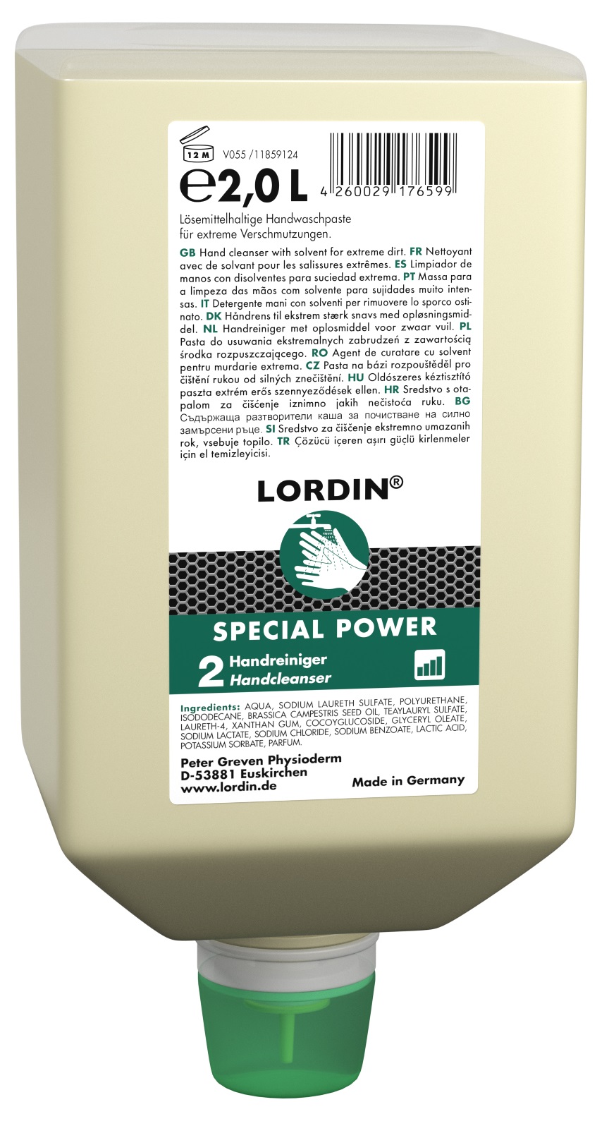 LORDIN® SPECIAL POWER - mycí pasta 2L měkká lahev pro dávkovač