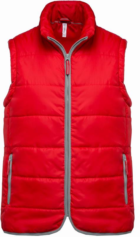 Pánská prošívaná vesta Quilted Bodywarmer Velikost: XS, Barva: red, Rozměr: 70,25/53