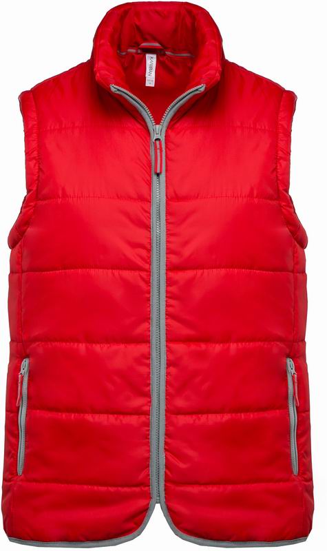 Pánská prošívaná vesta Quilted Bodywarmer Velikost: XL, Barva: red, Rozměr: 78,25/65