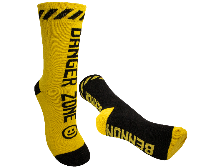 BENNONKY Black/Yellow Socks Velikost: 45-47