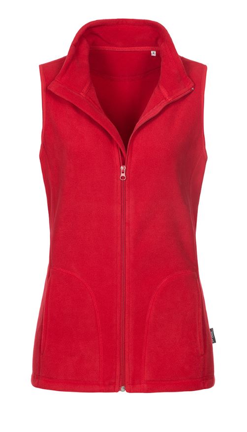 Dámská fleecová vesta Active Velikost: XL, Barva: scarlet red, Rozměr: 71,5/59
