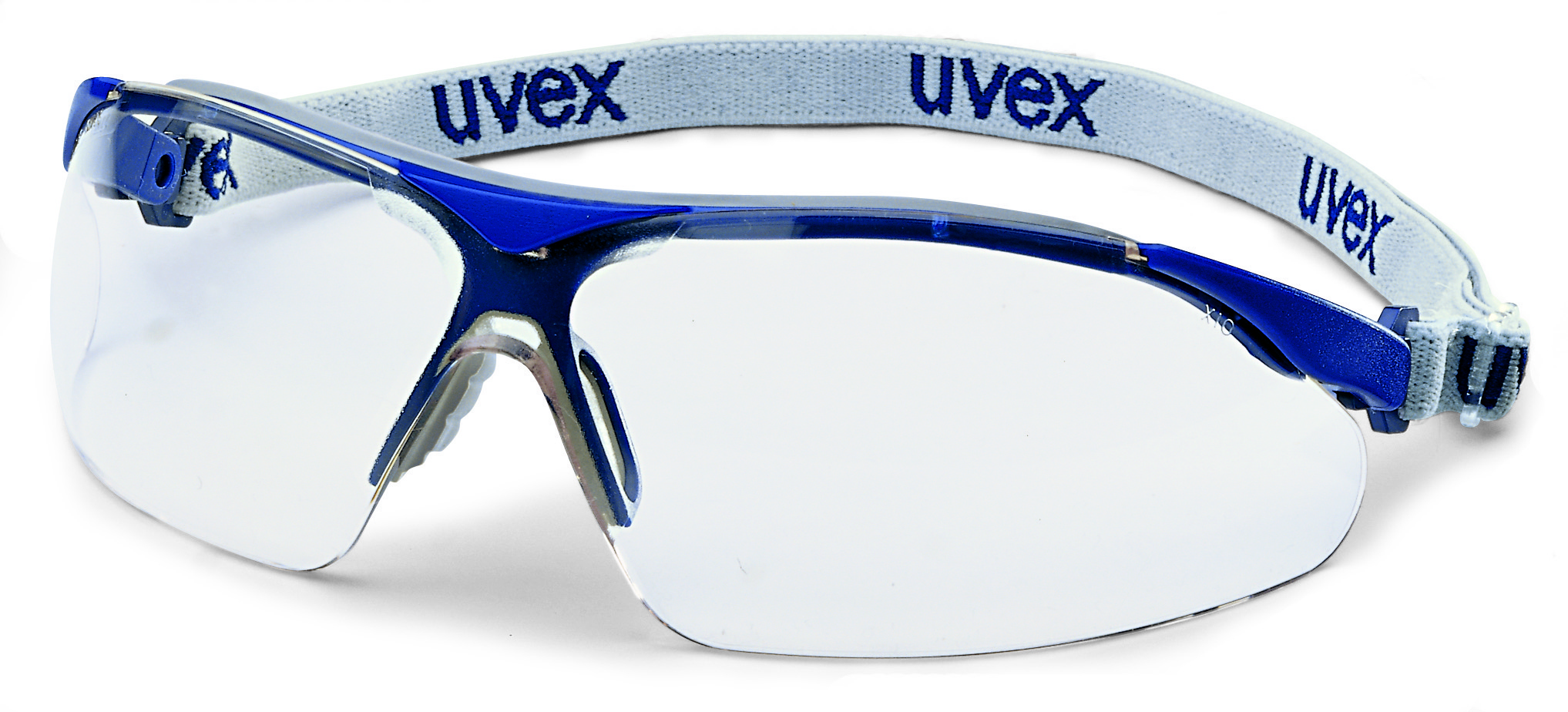 Brýle uvex i-vo Kód produktu: 9160120, Provedení zorníku: PC čirý/UV 2-1,2; SV. excellence, náhlavní pásek modrý/šedý