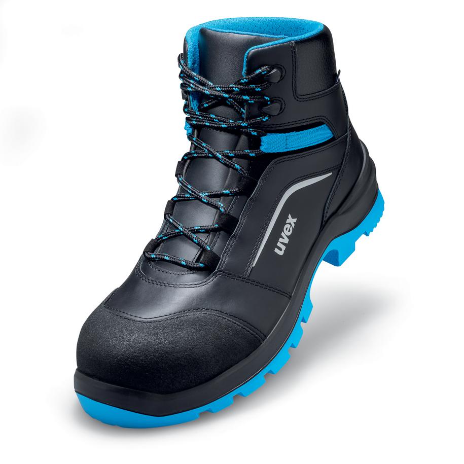 Kotníková obuv uvex 2 xenova, šíře 11, S3 SRC, barva černá/modrá 9556 Velikost: 38, Kód produktu: 9556238