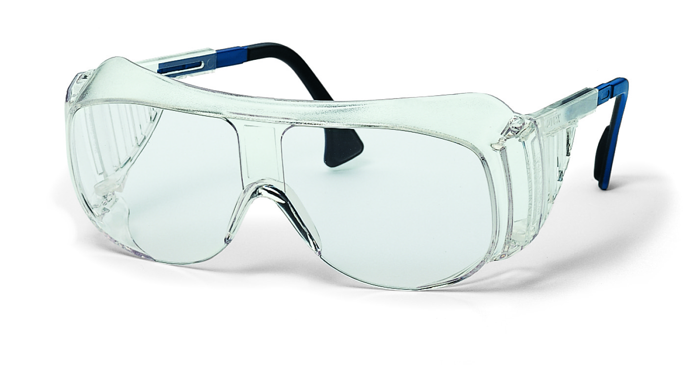 Brýle uvex 9161, PC čirý Kód produktu: 9161005, Provedení zorníku: UV 2-1,2; SV sapphire, rám. modrý/černý