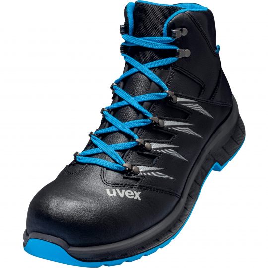 Kotníková obuv uvex 2 trend, šíře 11, S2 SRC, černá/modrá 6935 Velikost: 43, Kód produktu: 6935843