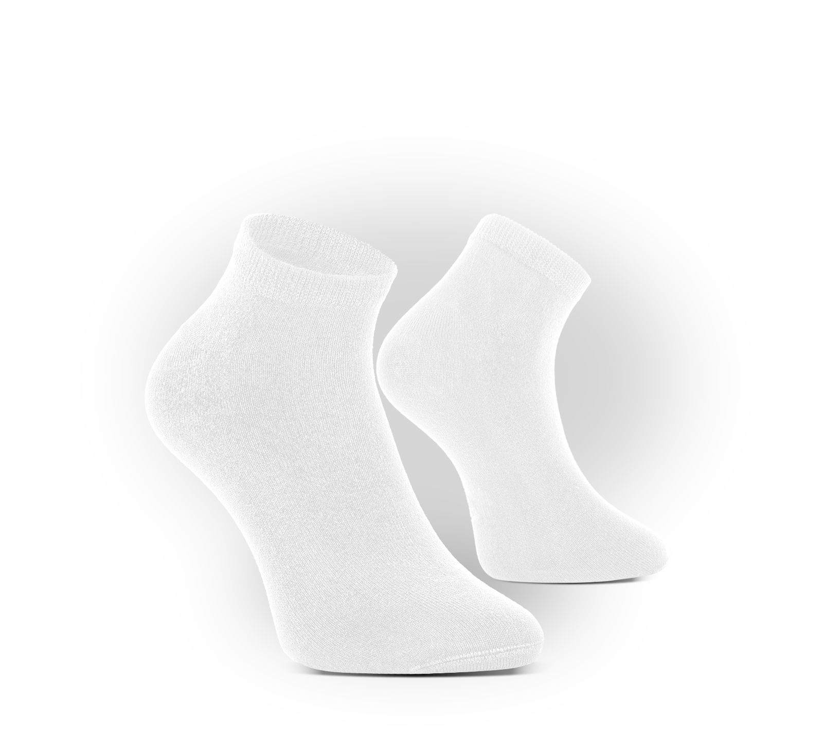 Bambusové ponožky bílé - short Velikost: 39-42