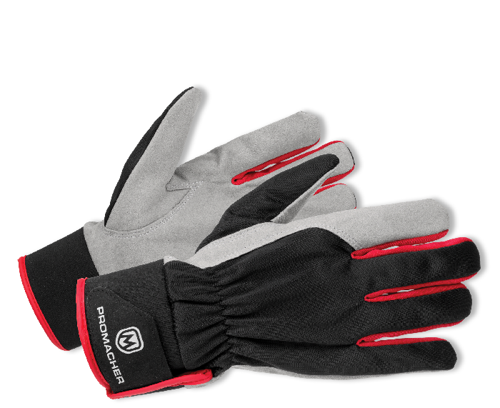 CARPOS VELCRO Gloves grey/red (12 pcs) Velikost: 2XL 11
