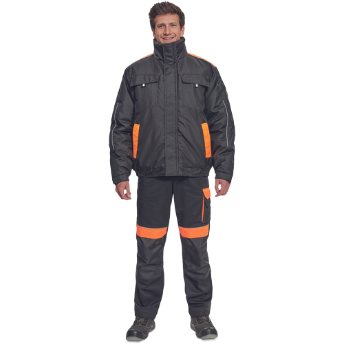 MAX VIVO pilot bunda Velikost: 3XL, Barva: černá/oranžová