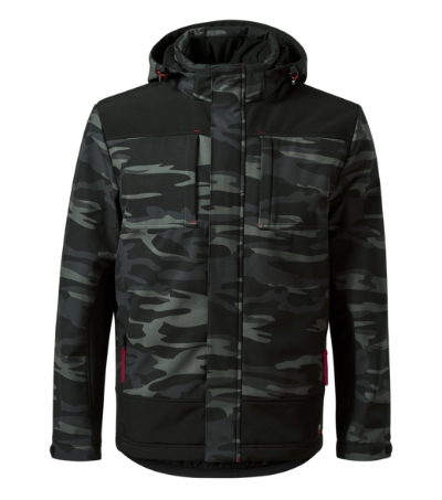 W56 Vertex Camo Zimní softshellová bunda pánská Velikost: 3XL, Varianta: camouflage dark gray