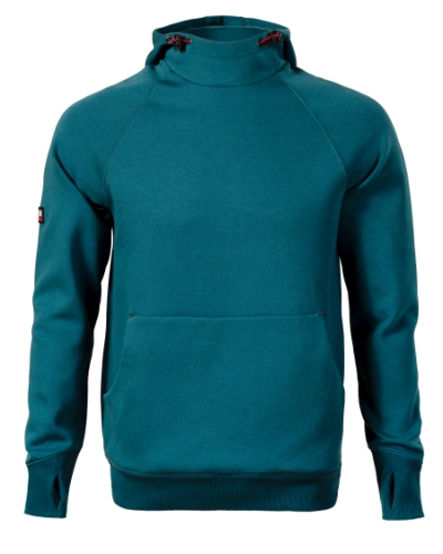 W43 Vertex Hoodie Mikina pánská Velikost: 4XL, Varianta: petrolejová