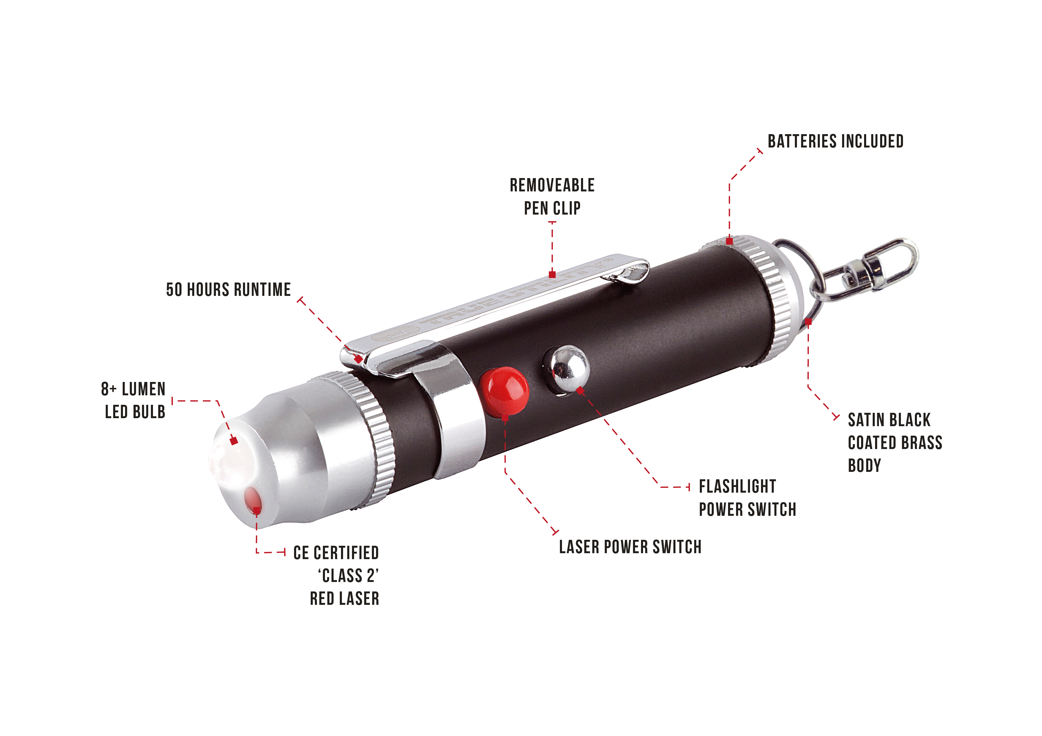 TRUE LASERLITE laserové ukazovátko se světlem