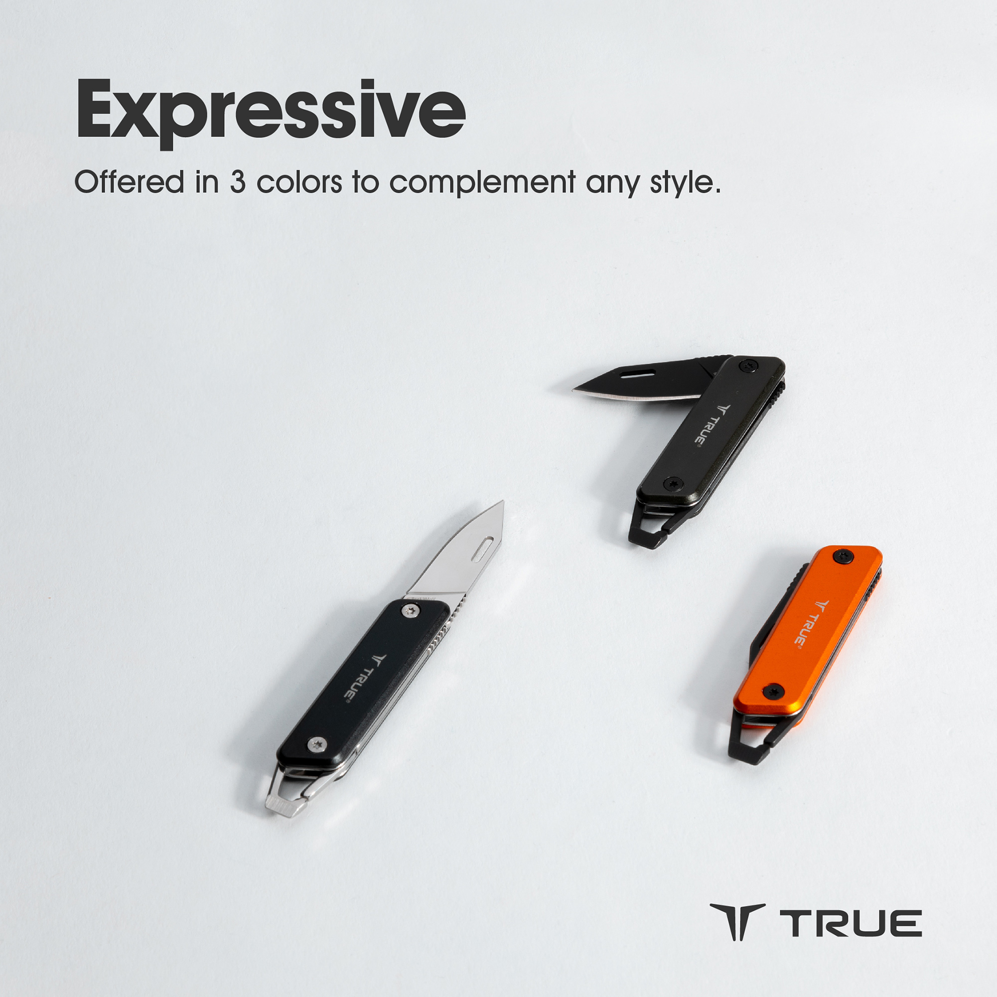 TRUE Nůž Modern Keychain KNIFE grey