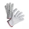 Rukavice PD-08 z jemné bílé lícové hověziny se štípenkou na hřbetní straně