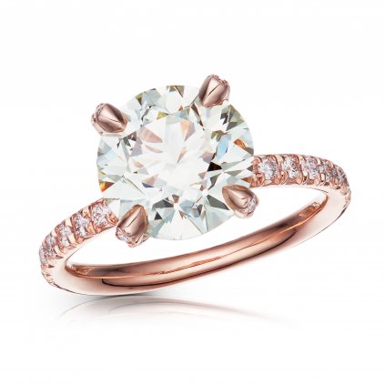 Prsten Jacqueline z růžového zlata s diamanty