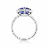 Prsten Dalia z bílého zlata s tanzanitem a diamanty