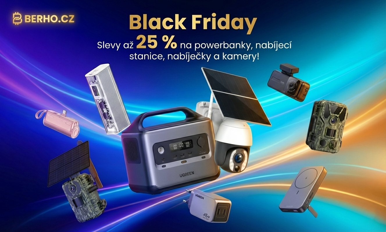 Black friday výprodej - až 25% slevy na kamery, nabíječky, powerbanky, kamery a mnoho dalšího
