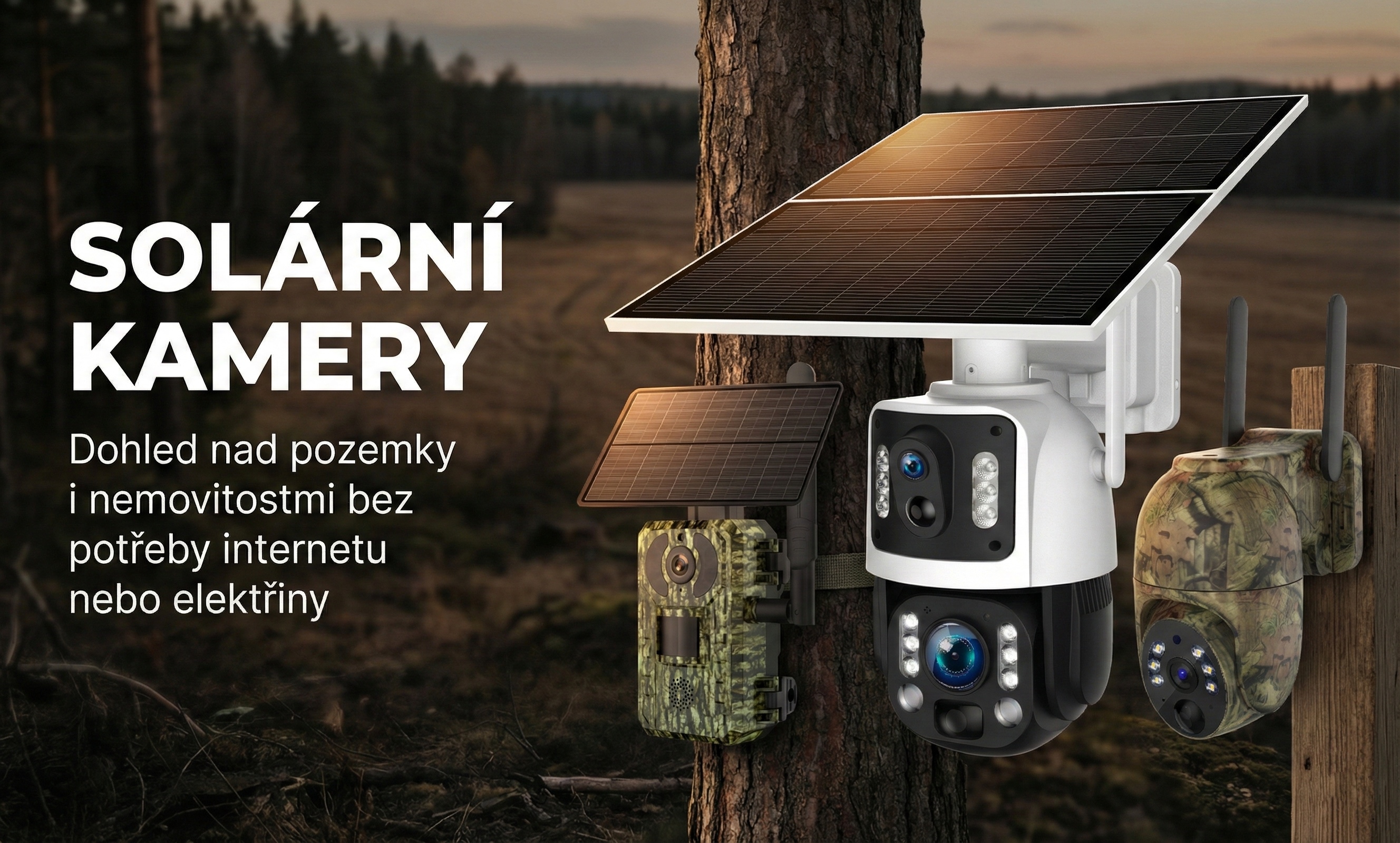 Solární kamery - dohled nad pozemky a nemovitostmi