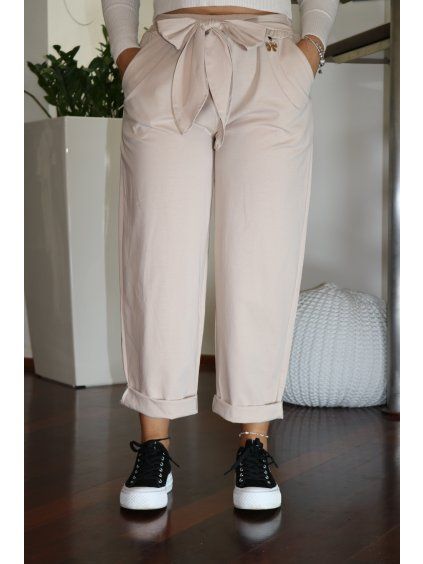 BOW Kalhoty beige