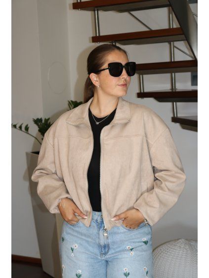 SUEDE Bunda beige
