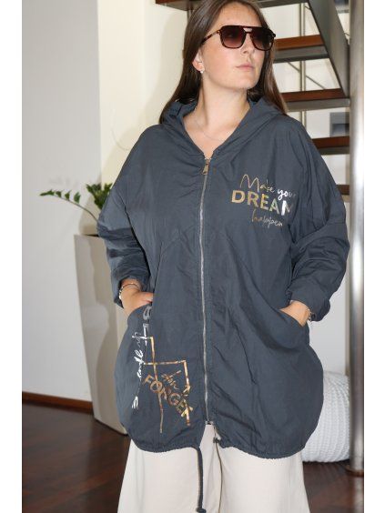 Dream Oversize Bunda šedá