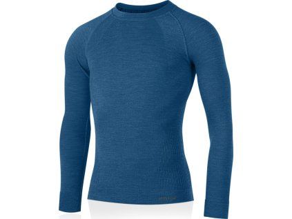 Pánské merino triko LASTING Mapol modré (Velikost L/XL)