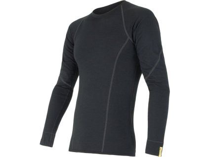 Pánské tričko SENSOR Merino active černá (Velikost XL, Barva černá)